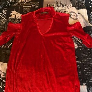 Chic Red Women's Blouse